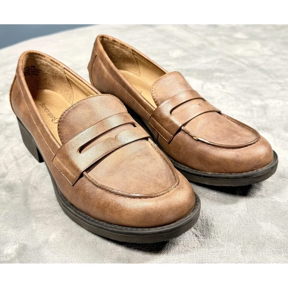 Baretraps Shoes Womens Size‎ 8 Brown Oliva Loafer Slip On Comfort Workwear